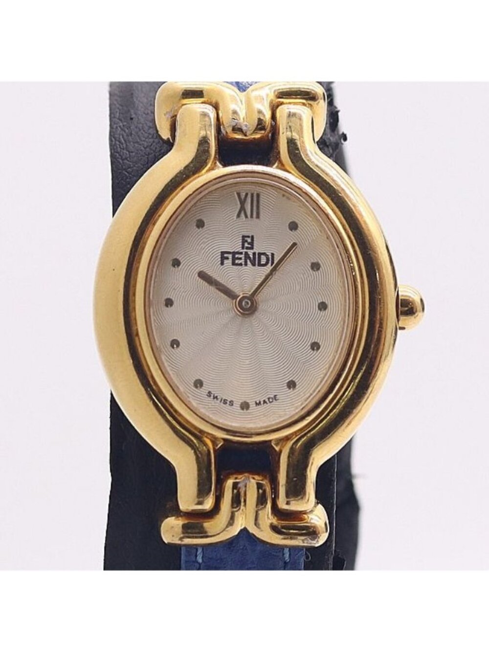 Fendi Silver Dial Watch with Bezel